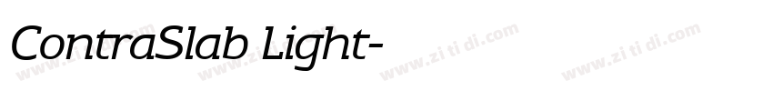 ContraSlab Light字体转换